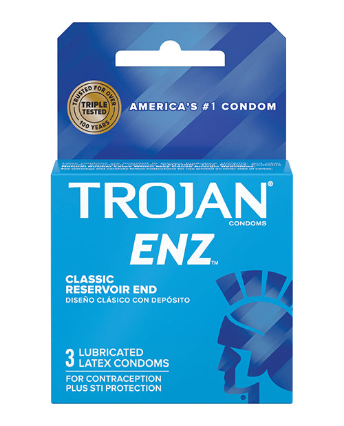 Trojan Enz Lubricated Condoms - Box of 3