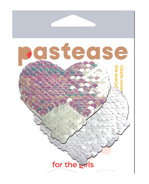 Pastease Color Changing Flip Sequins Heart - Pearl/White O/S