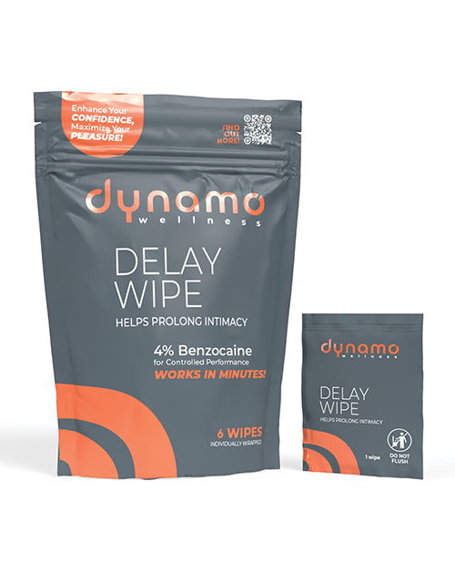 Dynamo Wellness Delay Wipe 4% - 6 Pack