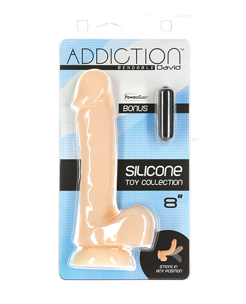 Addiction David 8” Bendable Dong - Flesh