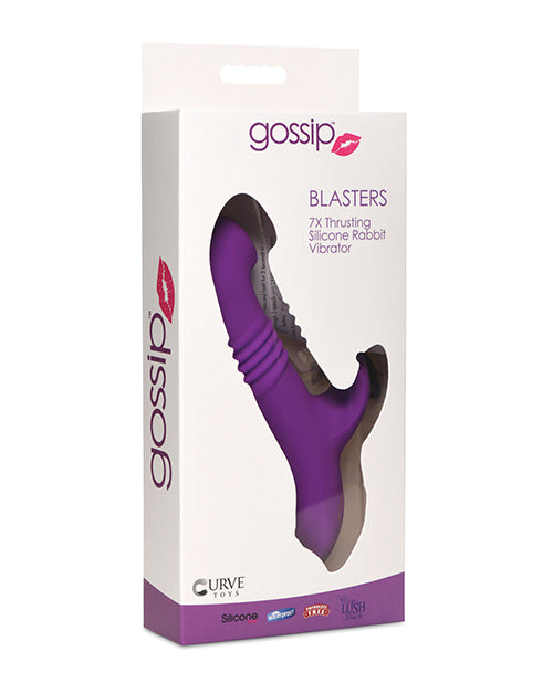 Curve Toys Gossip Blasters 7X Thrusting Silicone Rabbit Vibrator