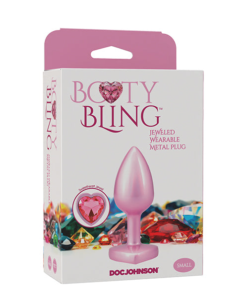 Booty Bling Jeweled Metal Plug - Small Pink