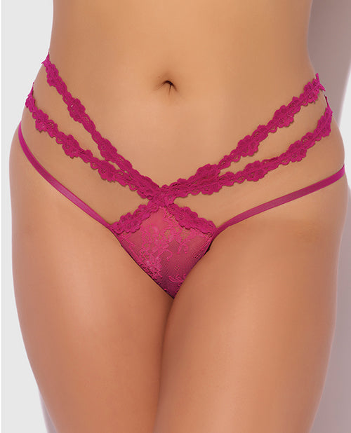 Yvone Lace Strappy Backless Tanga Panty