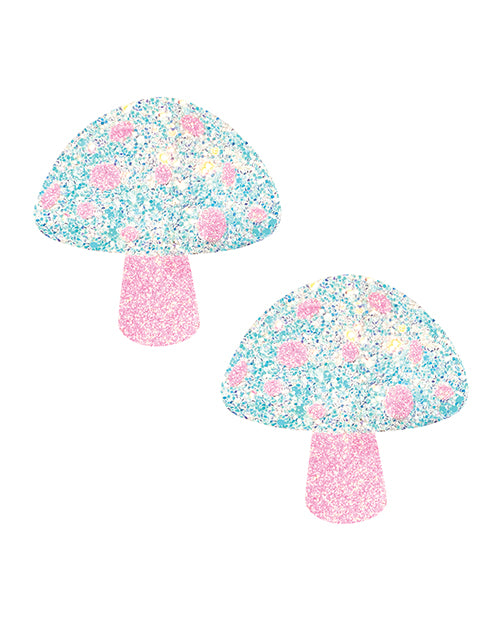 Neva Nude Black Light Glitter Shroom Pasties