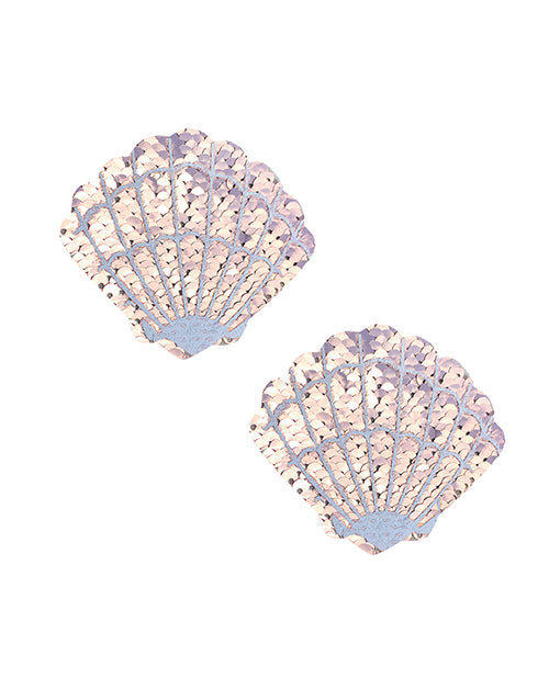 Neva Nude Sequin Mermaid Shell Pasties - Champagne Showers O/S