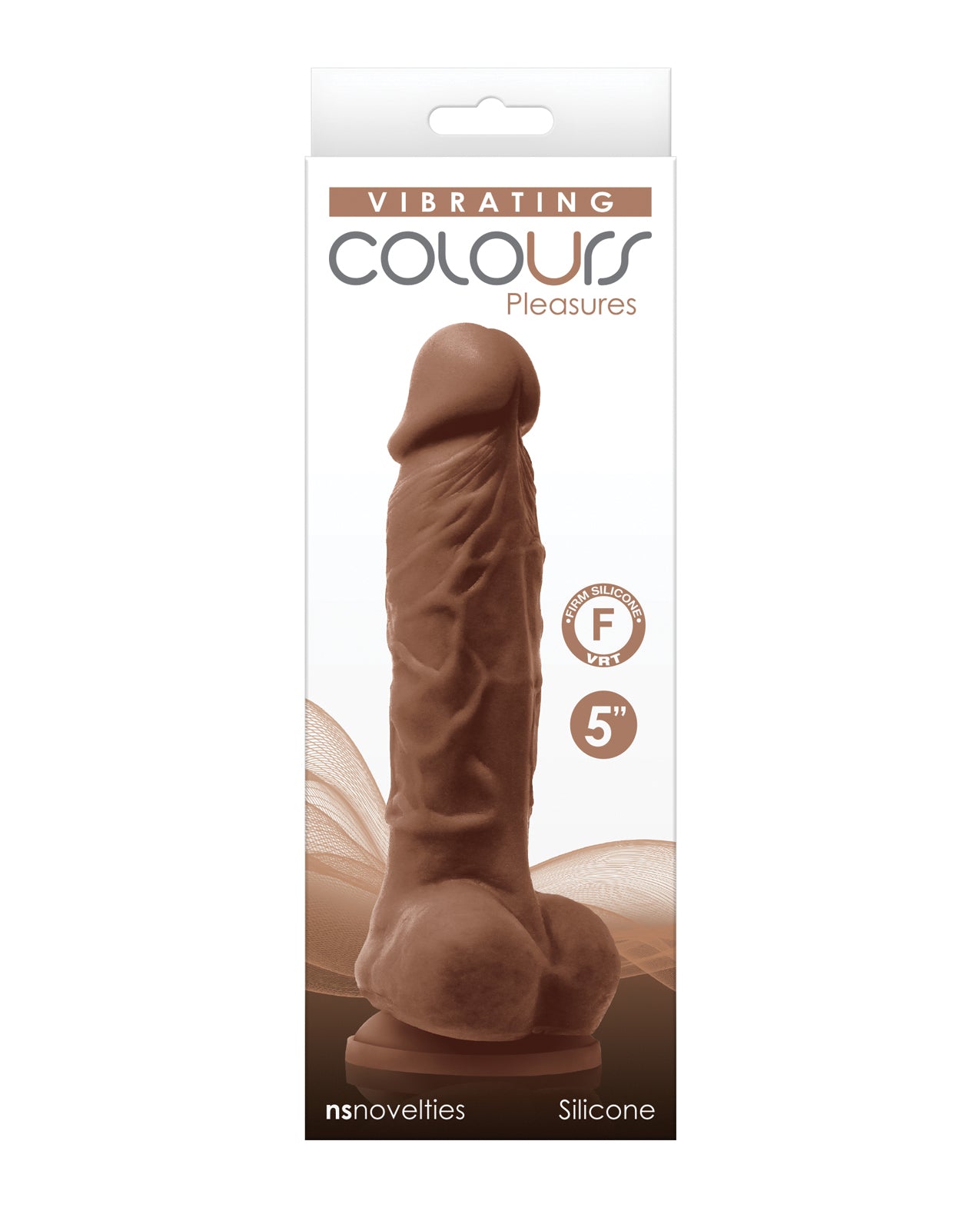 Colours Pleasures 5” Vibrating Dildo - Brown