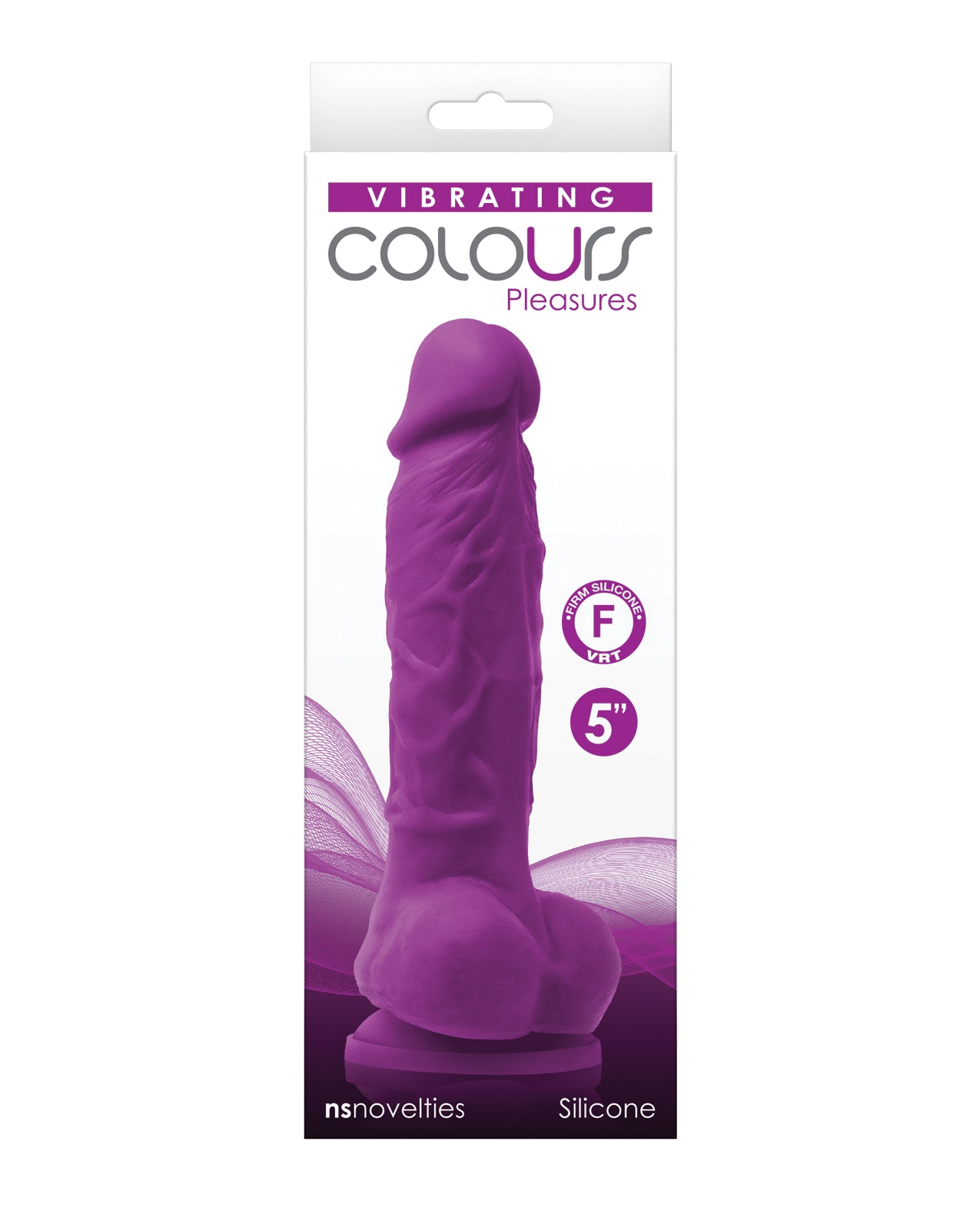 Colours Pleasures 5” Vibrating Dildo - Purple