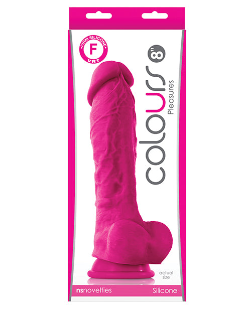 Colours Pleasures 8” Dildo w/Suction Cup - Pink