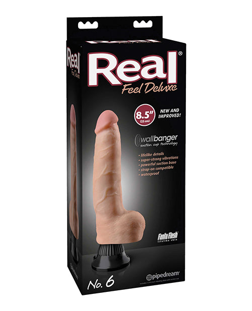 Real Feel Deluxe No. 6 8.5” Vibe Waterproof - Flesh
