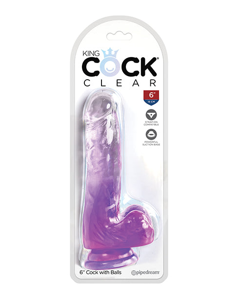 King Cock Clear 6" Cock w/Balls