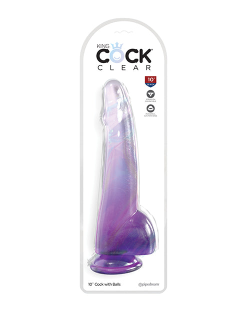 King Cock Clear 10" Cock w/Balls
