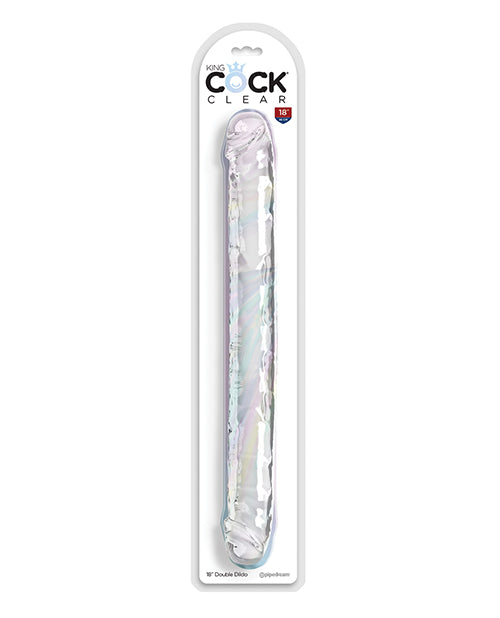 King Cock Clear 18” Double Dildo - Clear