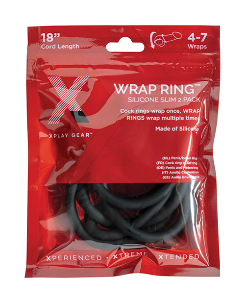 Xplay Gear Silicone 18” Slim Wrap - Black Pack of 2