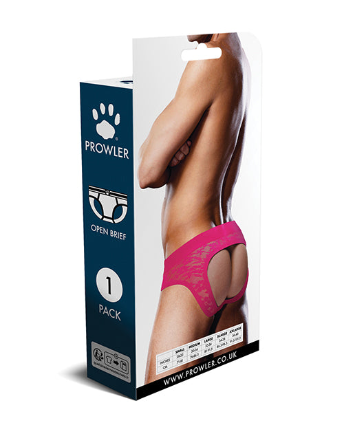 Prowler Lace Open Back Brief - Pink SM