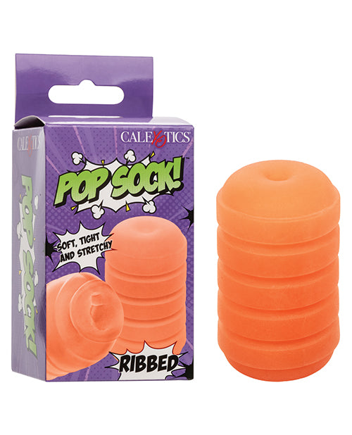 Pop Sock! Ribbed Masturbator - Orange
