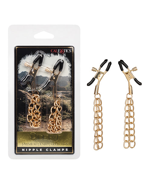 Ride Em Premium Denim Collection Nipple Clamps