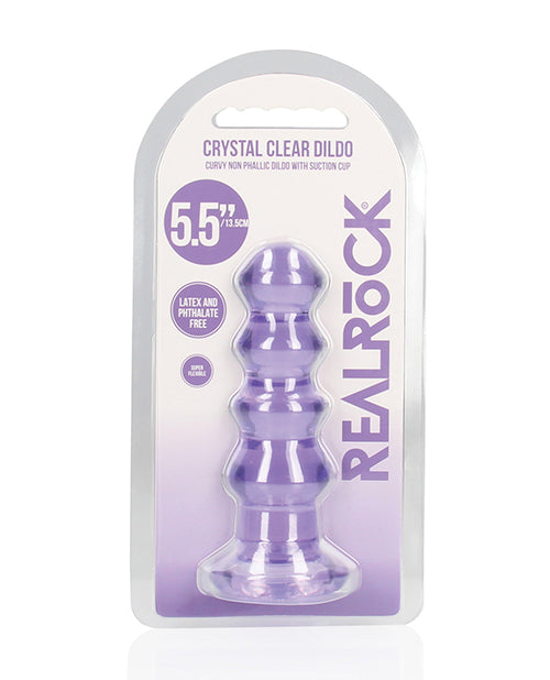 Shots RealRock Crystal Clear 5.5" Curvy Dildo/Butt Plug