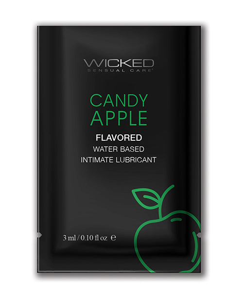 Wicked Sensual Care Aqua Waterbased Lubricant - .1 oz Candy Apple