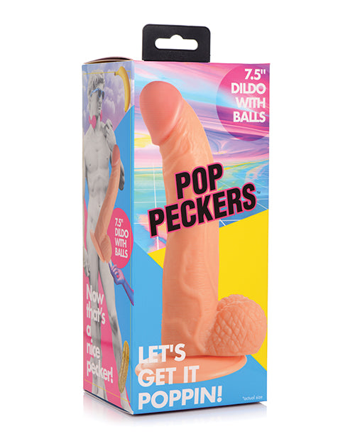 Pop Peckers 7.5" Dildo w/Balls