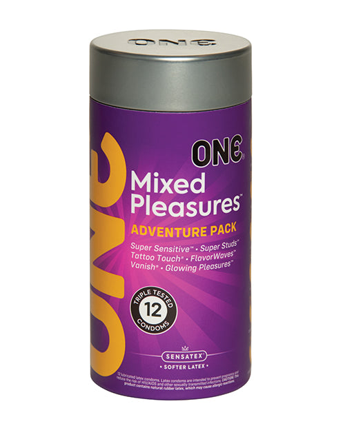 One Mixed Pleasures Condoms - Jar of 12