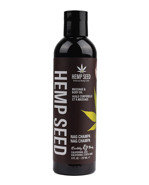 Earthly Body Massage &amp; Body Oil - 8 oz Nag Champa