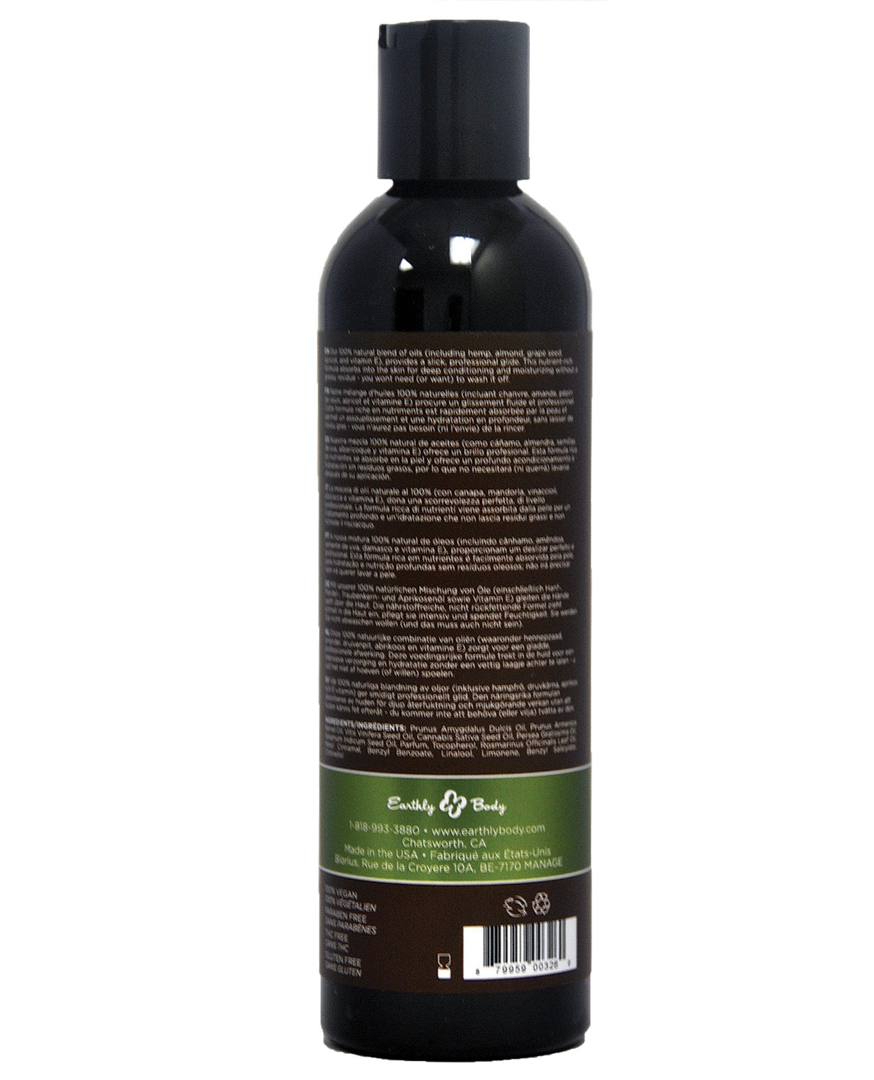 Earthly Body Massage & Body Oil - 8 oz Guavalava