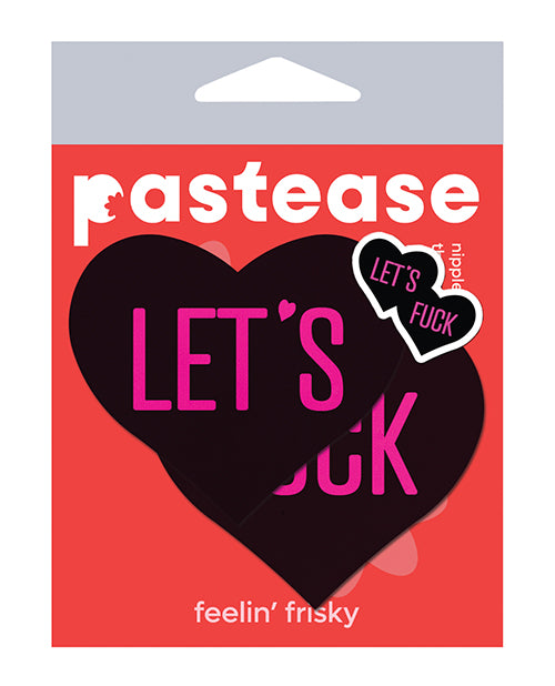 Pastease Let&apos;s Fuck Hearts - Black O/S