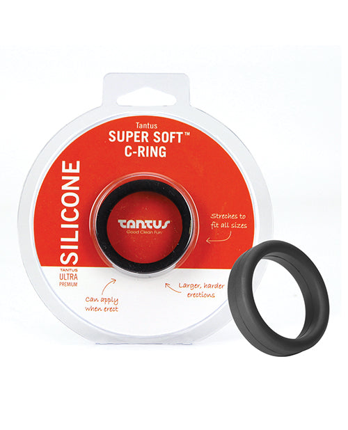 Tantus 1.5&quot; Supersoft C Ring - Onyx