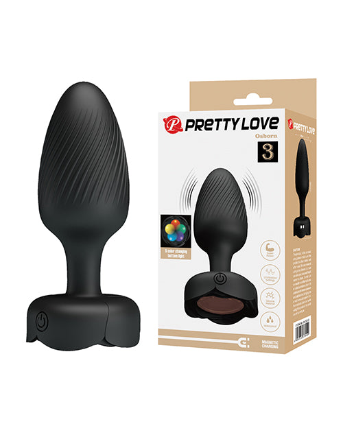 Pretty Love Pretty Love Osborn Medium Butt Plug w/Multi Color Bottom Light