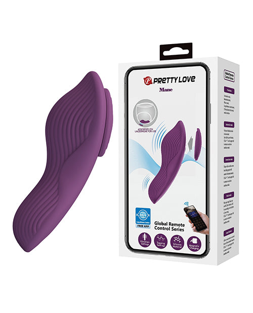 Pretty Love Mane Magnetic App-Controlled Panty Vibe - Purple