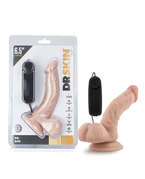Blush Dr. Skin Dr. Ken 6.5&quot; Cock w/Suction Cup - Vanilla