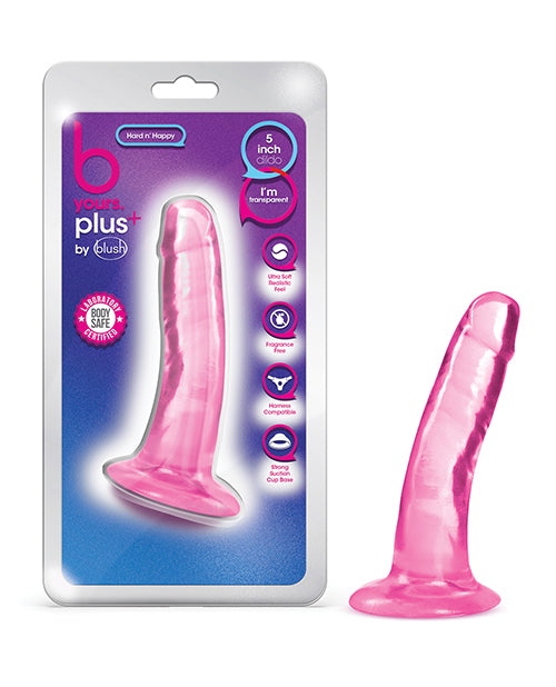Blush B Yours Plus 5&quot; Hard n&apos; Happy Dildo - Pink