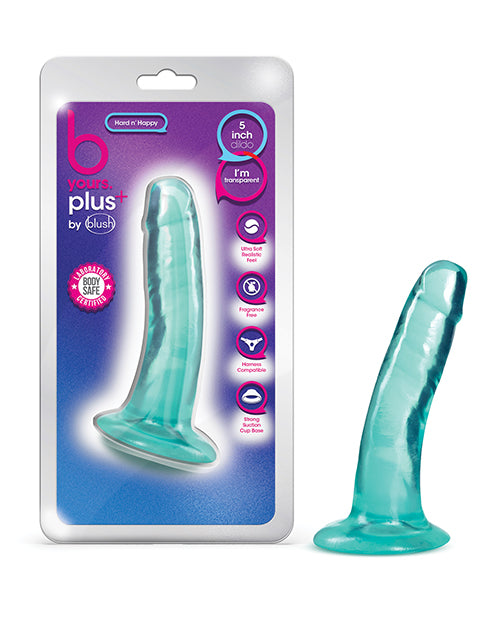Blush B Yours Plus 5&quot; Hard n&apos; Happy Dildo - Teal