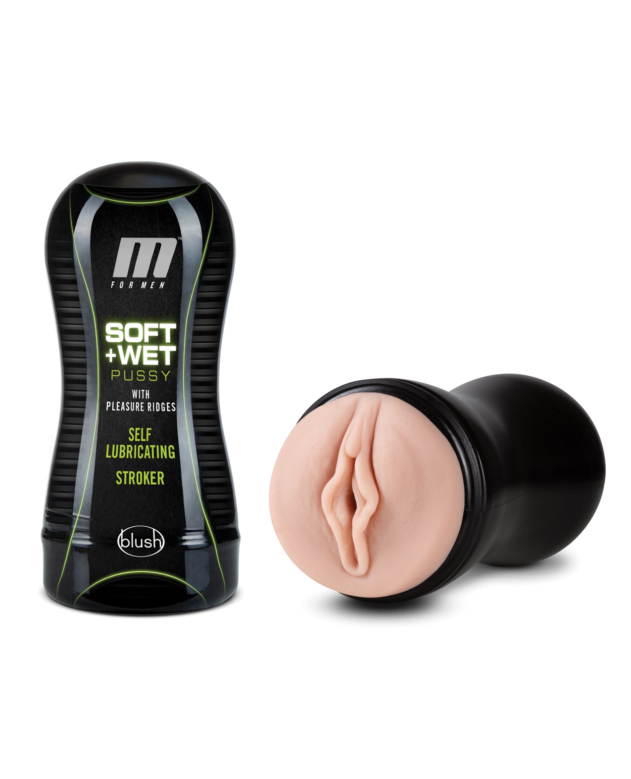 Blush M for Men Soft &amp; Wet Pussy with Pleasure Ridges Self Lubricating Stroker - Vanilla