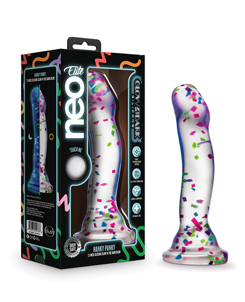 Neo Elite Blush Neo Elite Hanky Panky 7" Confetti Dildo