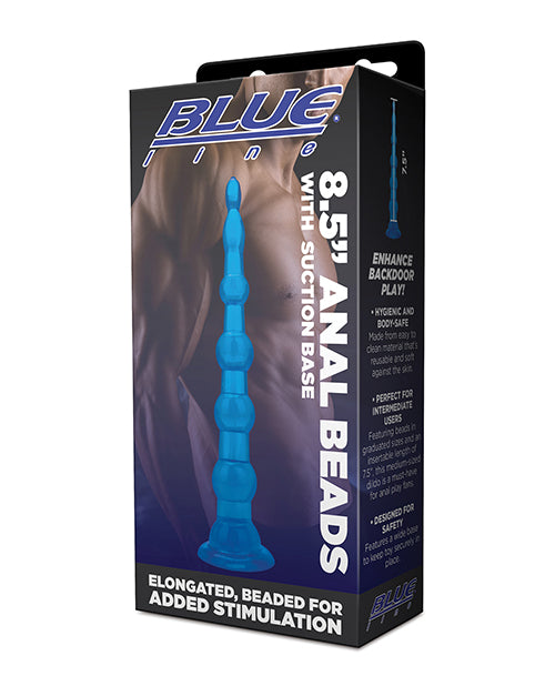 Blue Line Blue Line C & B 8.5" Anal Beads w/Suction Base