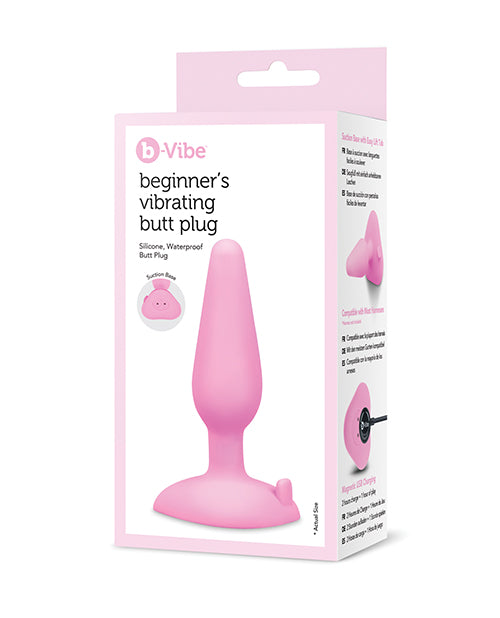 b-Vibe Beginner’s Vibrating Tapered Butt Plug - Pink