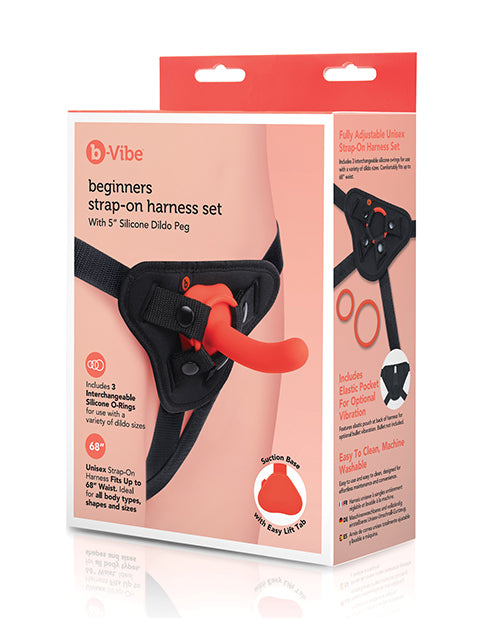 b-vibe b-Vibe Beginner’s Strap-On Harness Set - With 5 Silicone Dildo Peg