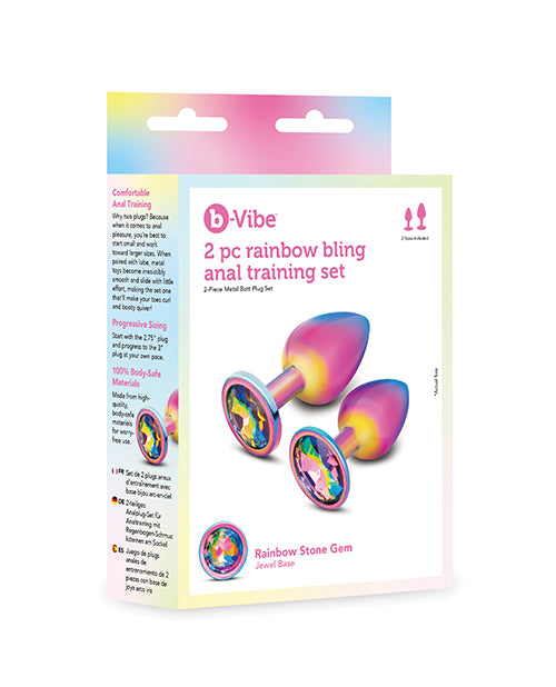 b-Vibe Rainbow Bling Anal Training Set - 2 pc Set