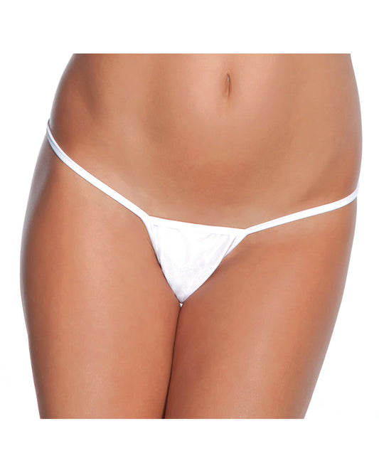 Low Rise Lycra G-String White