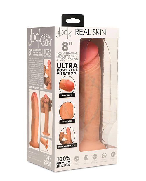 Curve Toys Jock Real Skin Silicone 8” Vibrating Dildo