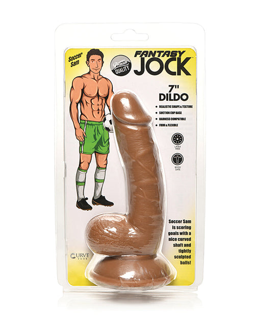 Jock Curve Toys Fantasy Jock Soccer Sam 7" Dildo w/Balls
