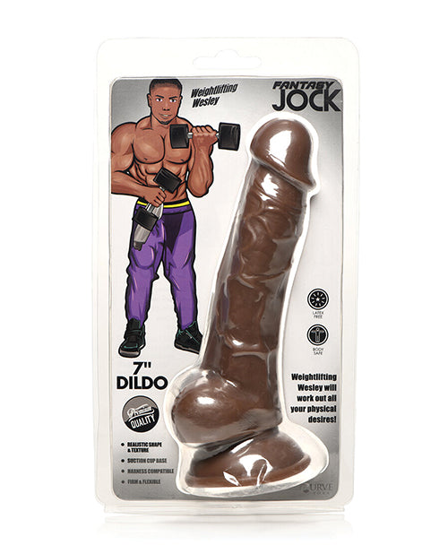 Jock Curve Toys Fantasy Jock Weightlifting Wesley 7" Dildo w/Balls