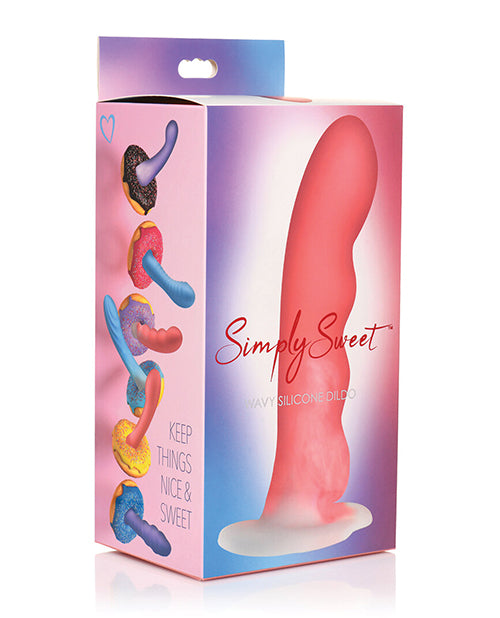 Curve Toys Simply Sweet 7" Wavy Silicone Dildo