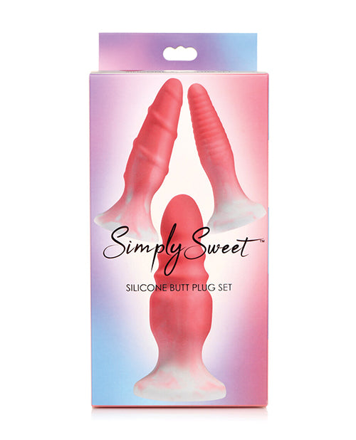 Simply Sweet Curve Toys Simply Sweet Silicone Butt Plug Set