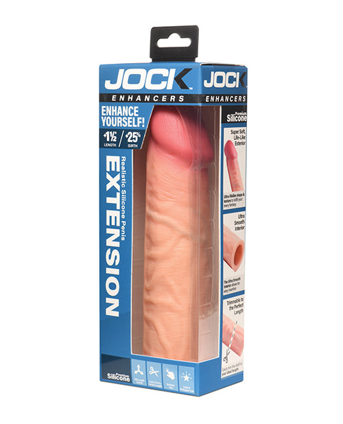 Curve Toys Jock Enhancers 1.5&quot; Silicone Penis Extension Sleeve - Light