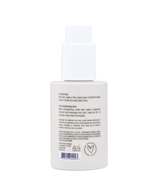 COOCHY Shave Cream - 3.4 oz Au Natural