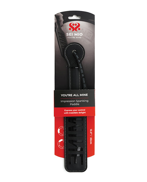 Sei Mio You&apos;re All Mine Impression Spanking Paddle - Black