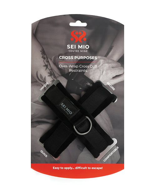 Sei Mio Sei Mio Cross Purposes Unique Over-Wrap Cross Cuff Restraints