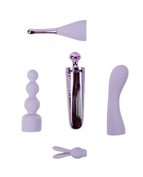 Camtoyz All-in-One Vibrating Bullet w/Attachments - Purple